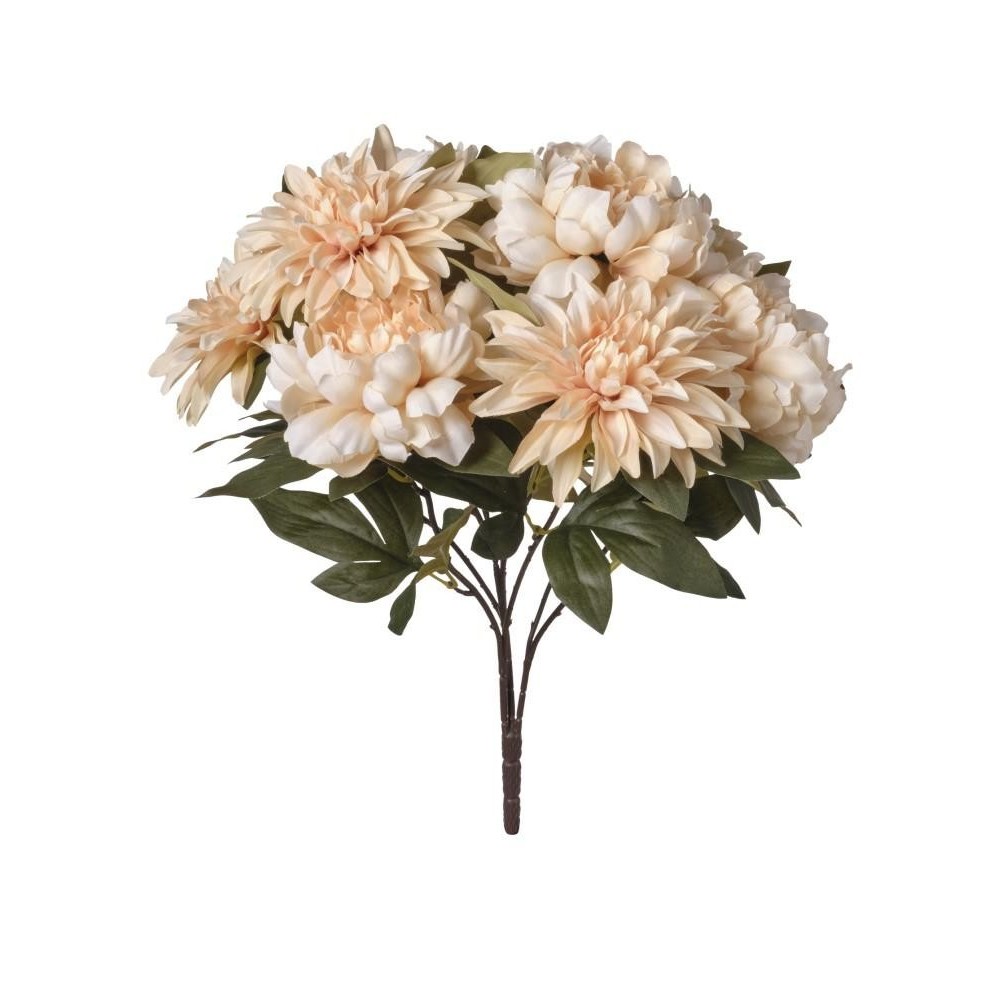 MAZZO DALIE E PEONIE X9 CM53 BEIGE